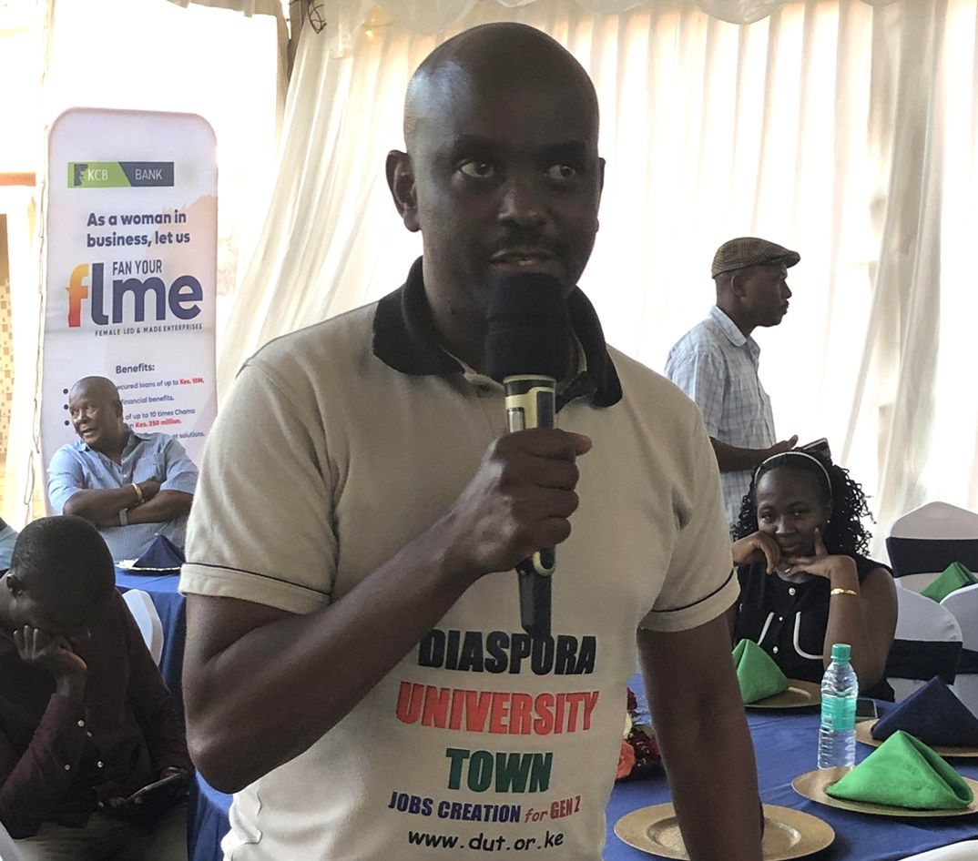 Dan Kamau of DUT (www.dut.or.ke) at KCB Bank MSME event at Voi, Taita Taveta